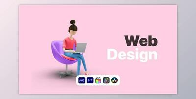 Explainer Girl Web Design (Videohive 50622978) - AE Project