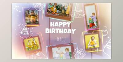 Happy Birthday Photo Frames (Videohive 32068436)