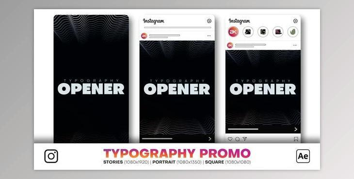 Instagram Typography Promo (Videohive 35118760) - AE Project