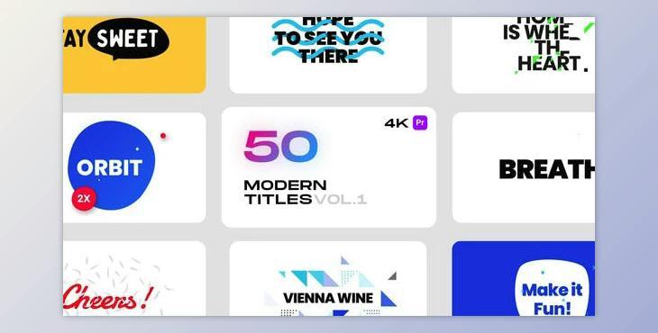 Modern Titles Vol.1 for Premiere Pro (Videohive 33018413)