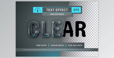 Clear Editable Text Effect - 196280193