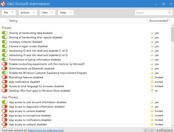 O&O ShutUp10++ 1.9.1444.426