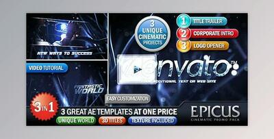 EPICUS 3in1: Cinematic Promo Pack (Videohive 145641) - AE Project