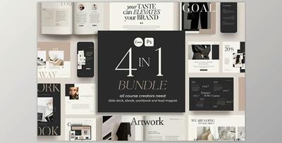 4 in 1 Bundle for Creators CANVA PS CreativeMarket-5493656