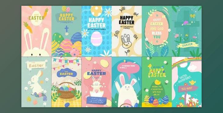 Easter Vertical Stories (Videohive 50973354) - AE Project