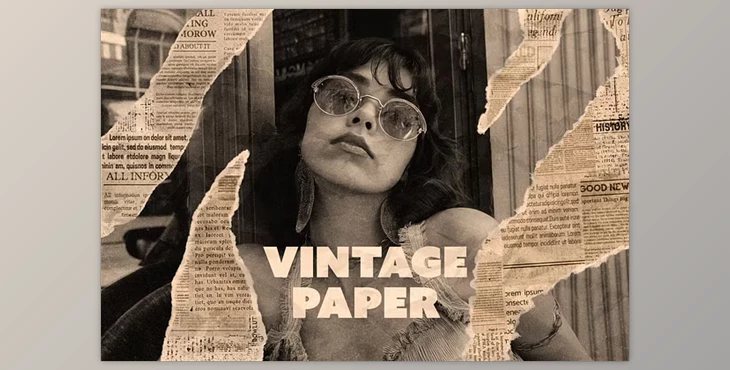 Retro Ripped Paper Photo Effect - 273595579