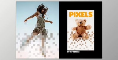 Pixel Dispersion Poster Photo Effect - 92074880