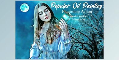 Popular Oil Painting Action CreativeMarket - 6837932