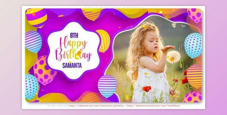 Happy Birthday Samanta (Videohive 35175542) - AE Project