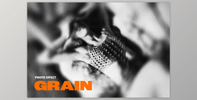 Black and White Grain Photo Effect - 92015762
