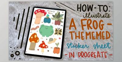 How To Illustrate A Frog-Themed Sticker Sheet In Procreate