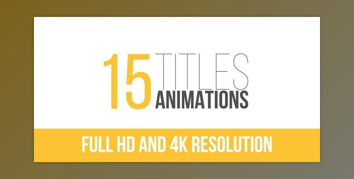15 Title Animations (Videohive 15782157)