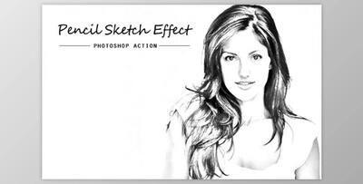 Pencil sketch - PSD action by LetterStockStd (ATN)