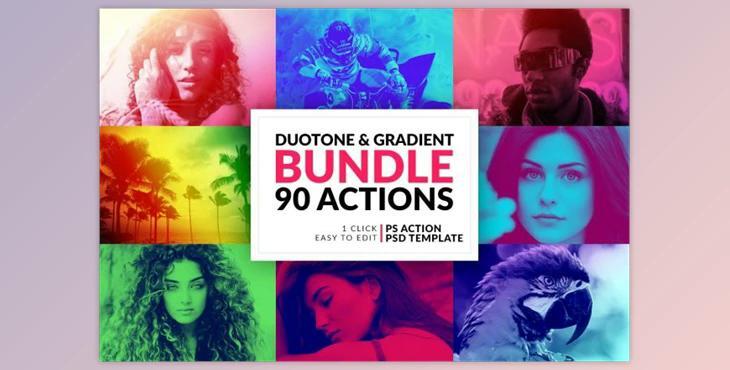 Duotone and Gradient Actions Bundle By SanukStudio