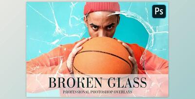 Broken Glass Overlays Photoshop CreativeMarket-4935123 (PNG)