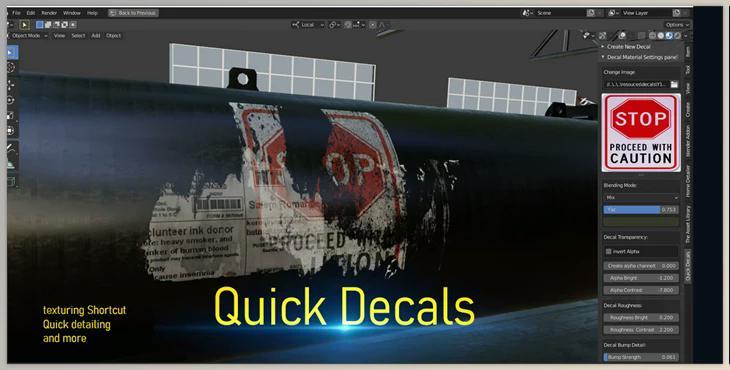 Blender Market - Quick Decals V2.1.0