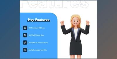 Business Woman 3D Character