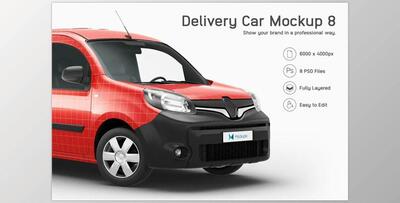 Delivery Car Mockup 8 CreativeMarket-5963705 (PSD)