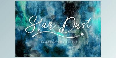 Star Dust Font & watercolor textures 2005572