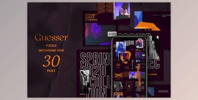 Guesser Puzzle Instagram Feed (PSD, PDF)