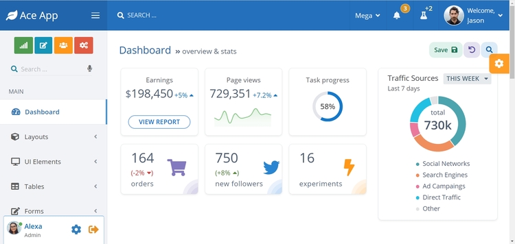 Ace - HTML & Angular Admin Template