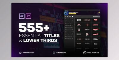Videohive AtomX 555+ Essential Titles and Lower Thirds 31130393