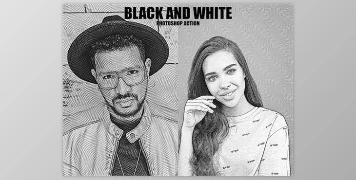 Black and White Photoshop Action By Grishka89