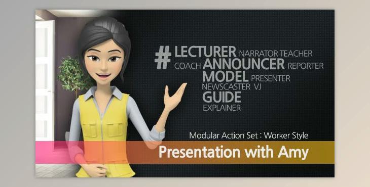 Presentation With Amy: Worker Style (Videohive 19086157) - AE Project