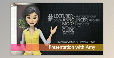 Presentation With Amy: Worker Style (Videohive 19086157) - AE Project