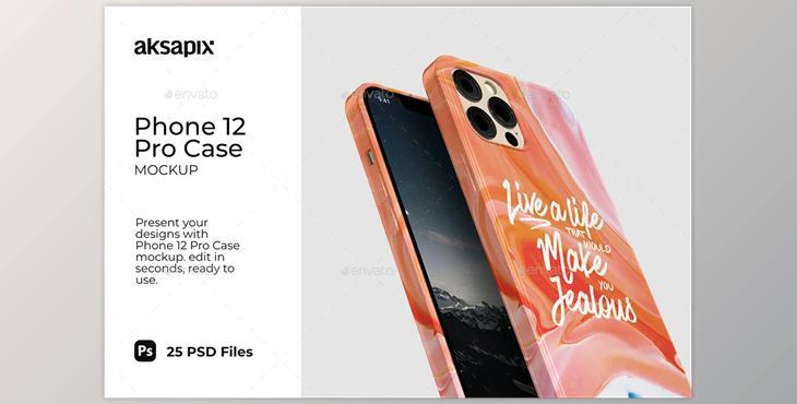 Phone 12 Pro Case Mockup GraphicRiver-31805080 (PSD, PNG)