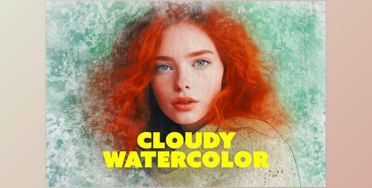 Cloudy Watercolor Photoshop Effect