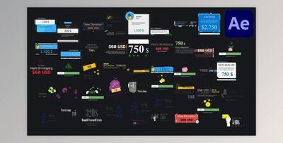 Streamer Pack – Donations, Banners, Countdowns, Links (Videohive 38726217) - AE Project