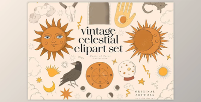 Vintage Celestial Retro Illustrations Tarot QMM8UDG