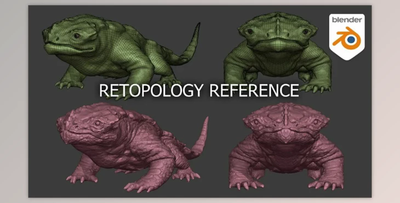 Blender – Retopology reference – Lizard creature