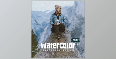 Watercolor Paint V.2 – Photoshop Action 34244753