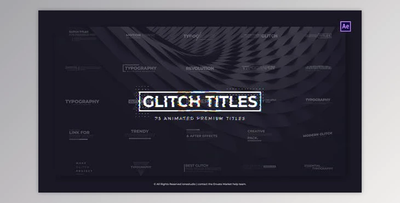 75 Modern Glitch Titles (Videohive 38496380) - AE Project