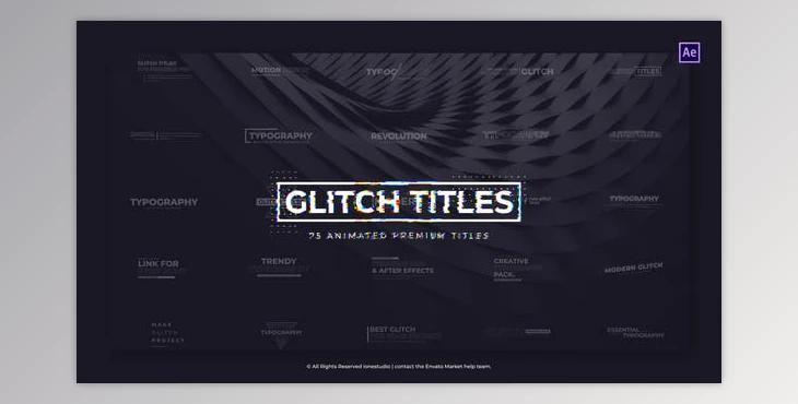 75 Modern Glitch Titles (Videohive 38496380) - AE Project