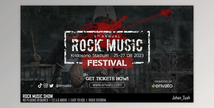 Rock Music Show (Videohive 47462131) - AE Project