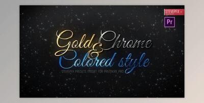 Gold Chrome Colored Steel Titles (Videohive 24647949)