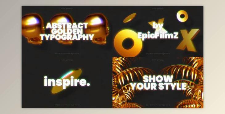 Abstract Golden Typography (Videohive 33472237) - AE Project