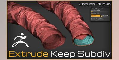 Extrude Keep Subdiv ZBrush Plugin