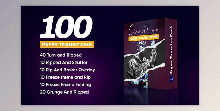 Creative Paper Transitions Pack (Videohive 56045103) - AE Project