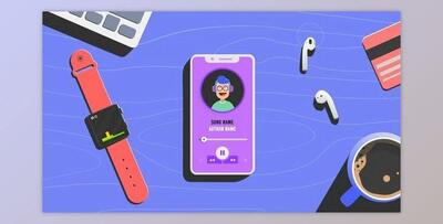 Smartphone Music Visualizer (Videohive 32029350) - AE Project