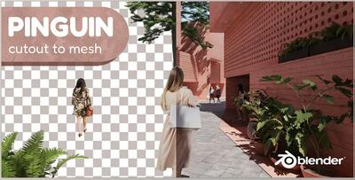 Blender Market - Pinguin – Cutout To Mesh V3.1.1