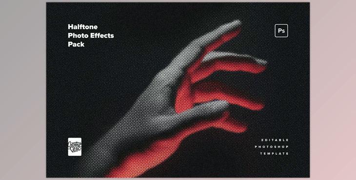 Halftone Photo Effects Pack CreativeMarket - 7088600