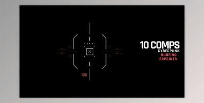 HUD Cyberpunk Fingerprints (Videohive 39698360) - AE Project