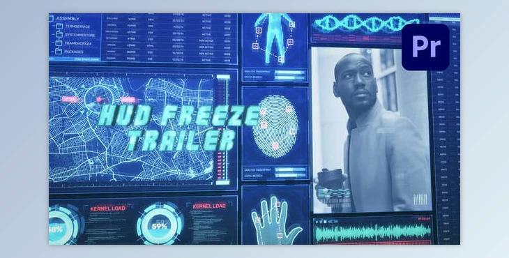 HUD Technology Freeze Frame Trailer – Premiere Pro (VideoHive 37141873) - PR Project