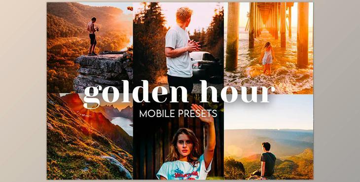Golden Hour Lightroom Mobile Presets CreativeMarket - 6701949
