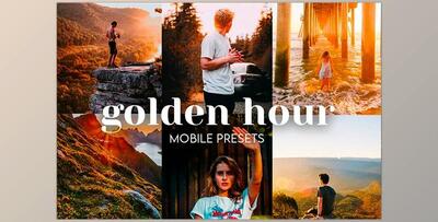 Golden Hour Lightroom Mobile Presets CreativeMarket - 6701949