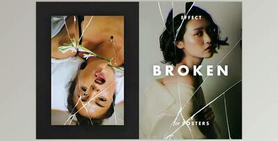 Smashed Glass Effect for Posters Creativemarket 6689568